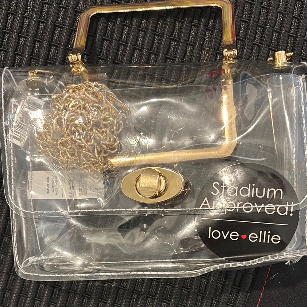 Clear Gold Handle Bag